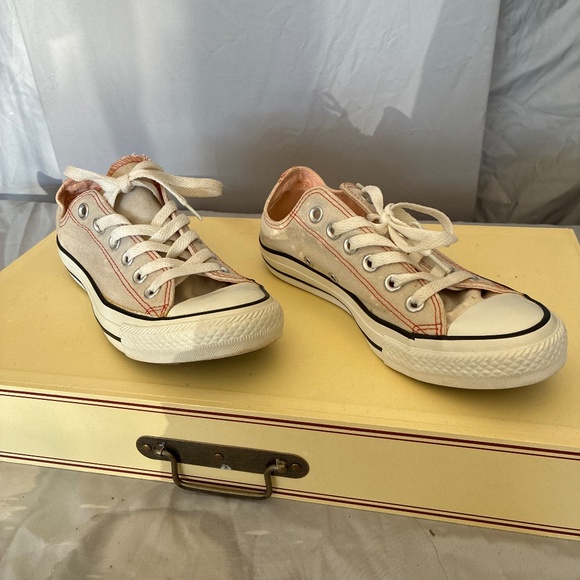 CONVERSE Chuck Taylor All Star Women's 7 Double Tongue Off White/Orange - Picture 1 of 5